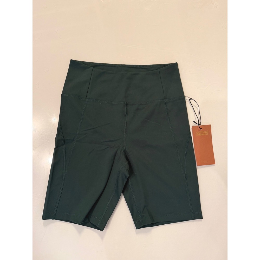 Girlfriend Collective High-Rise Bike Shorts Forest Green  NWT